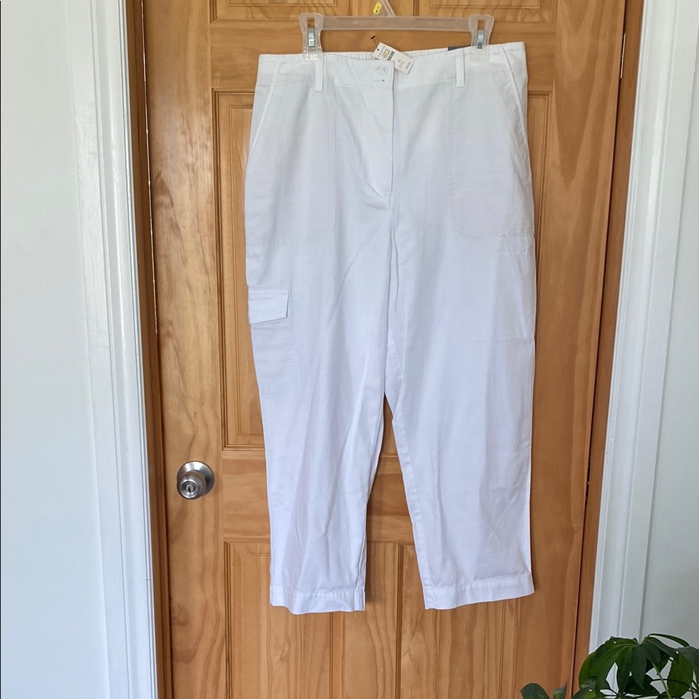 Talbots White Cropped Ankle Pants